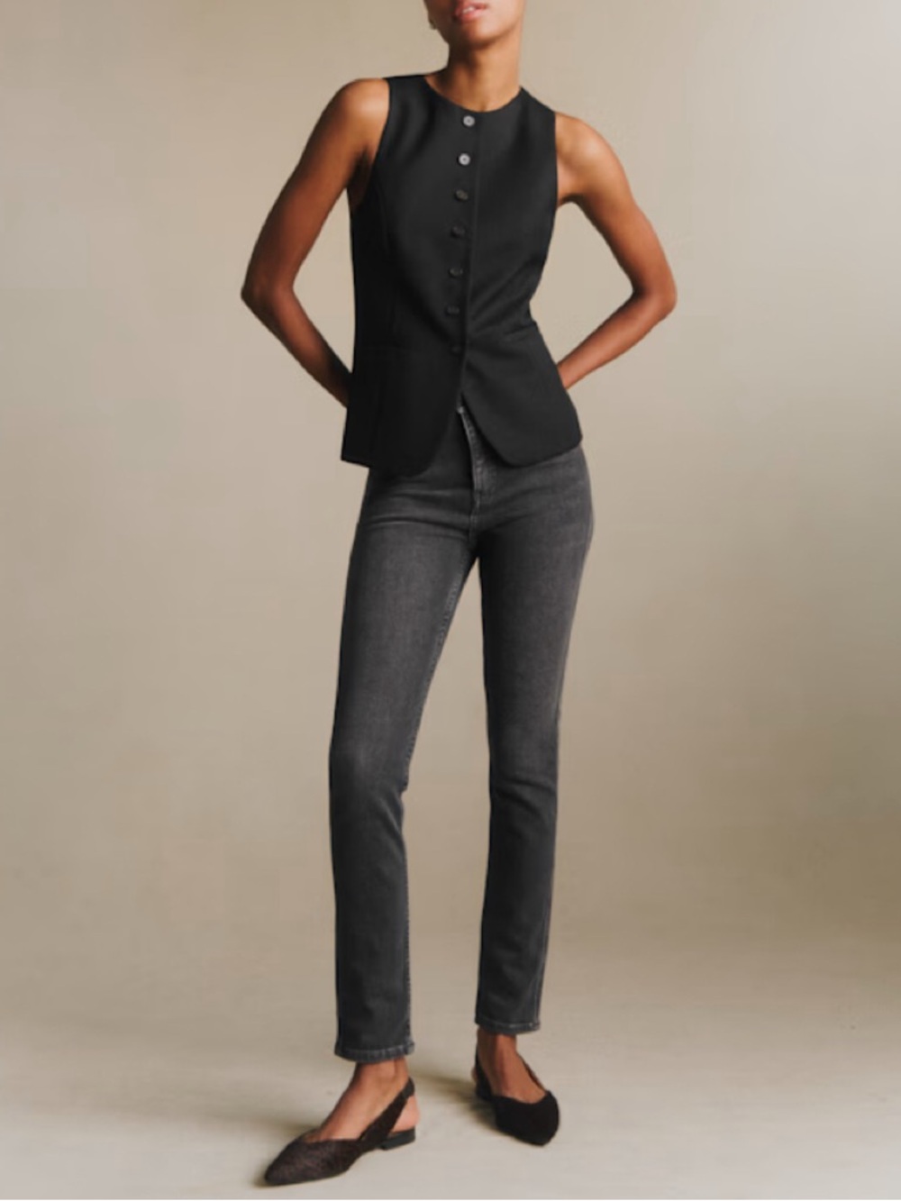 Sezane slim parfait jeans middle grey